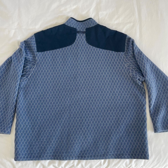 Duluth Trading Co Quilted Quarter Zip Pullover Sweatshirt Jacket Powder Blue 3XL - Picture 3 of 8